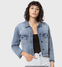 Load image into Gallery viewer, Lola Jeans Brooklyn Crop Denim Jacket