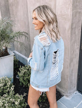 Load image into Gallery viewer, DISTRESSED DENIM JACKET