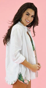 Judith March - Liza Button Up Linen Top